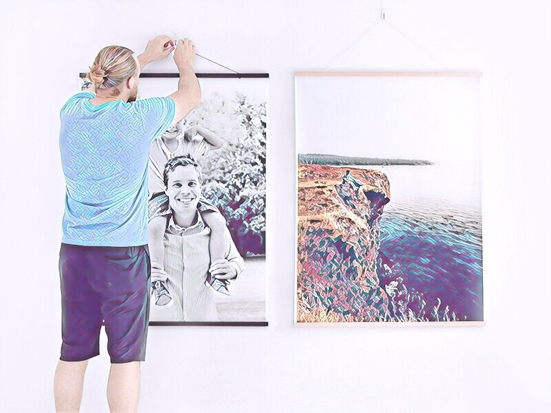 Две фотографии в разном стиле, но тем не менее смотрятся гармонично.