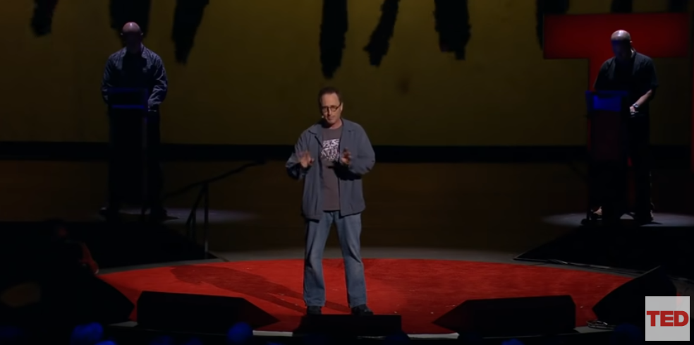 Кадр из TED-тока ДЖона Ронсона на тему "как определить, психопат ли человек"