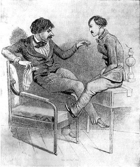 Панаев и Некрасов – карикатура 