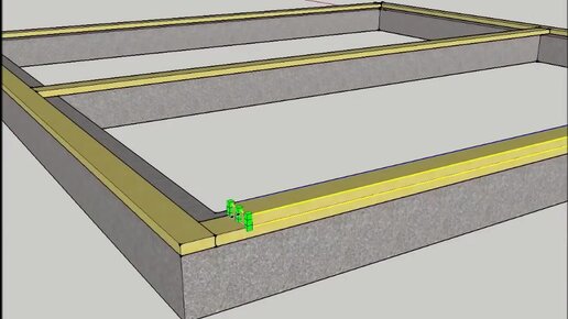 Как нарисовать фундамент в sketchup