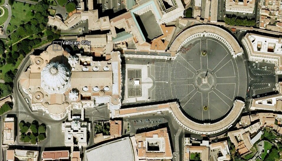 Ватикан с высоты потичьего полёта