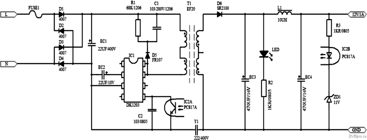 Lnk6768k типовая схема включения