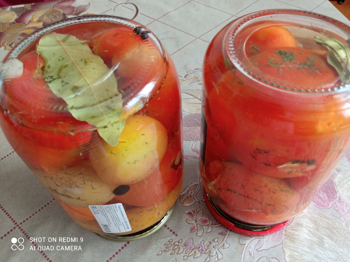 Рецепт сладких помидор на литр