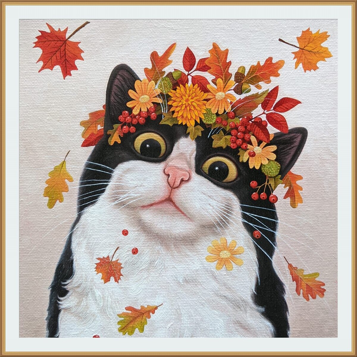 Художник Вики Маунт / Vicky Mount / Autumn cat / Осенний котик