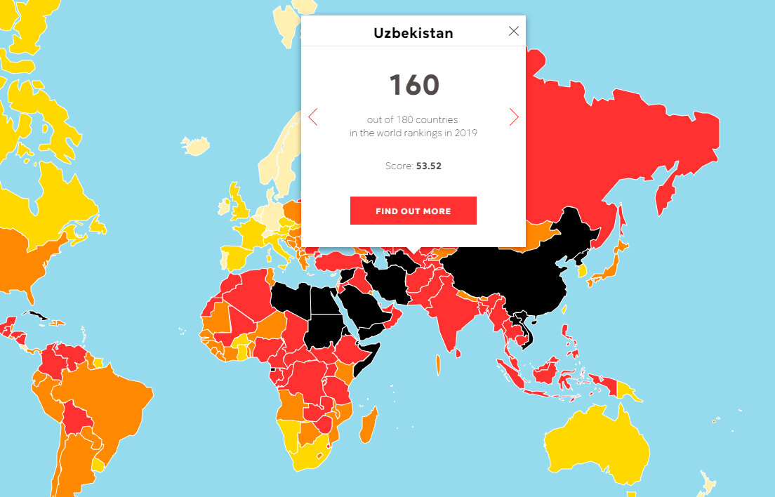 Карта свободы прессы