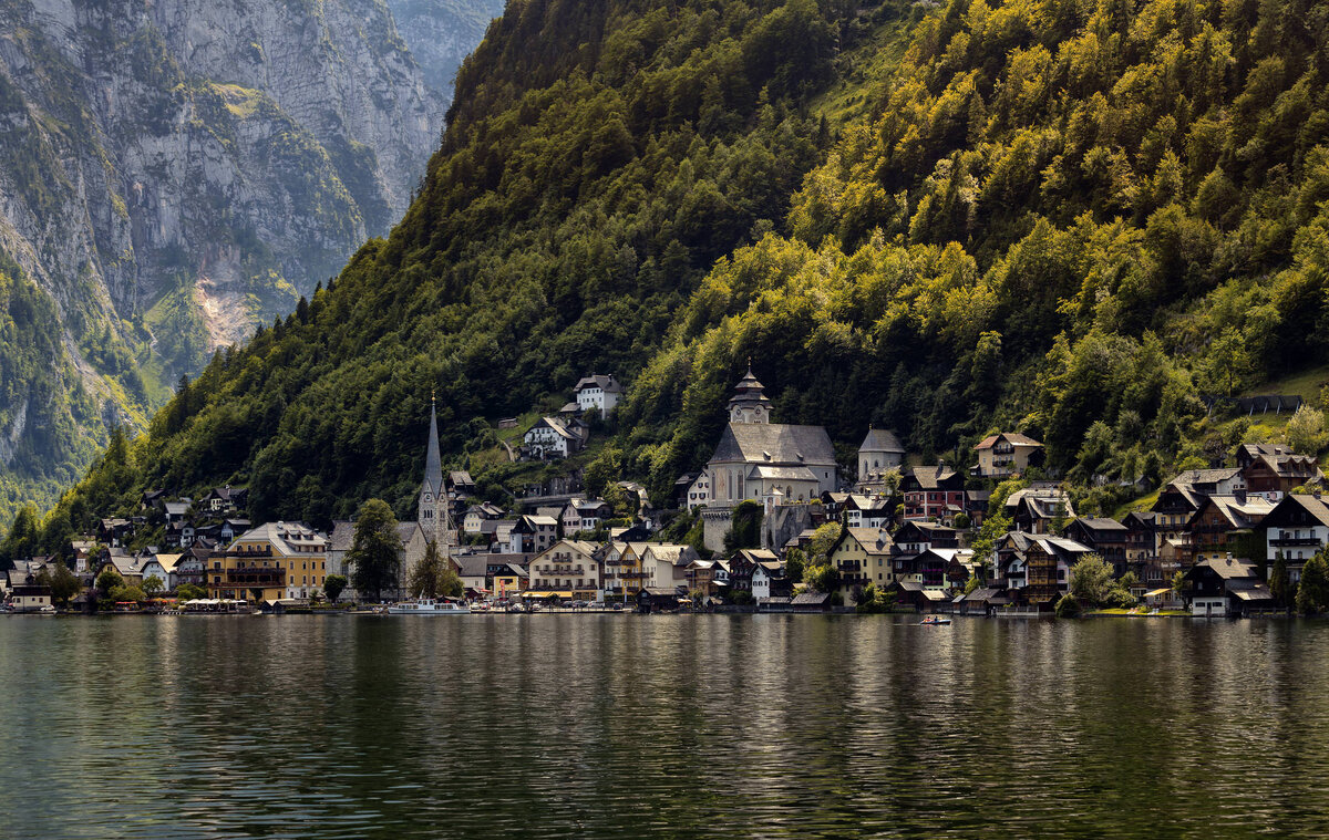 Австрия Эстетика Hallstatt зима