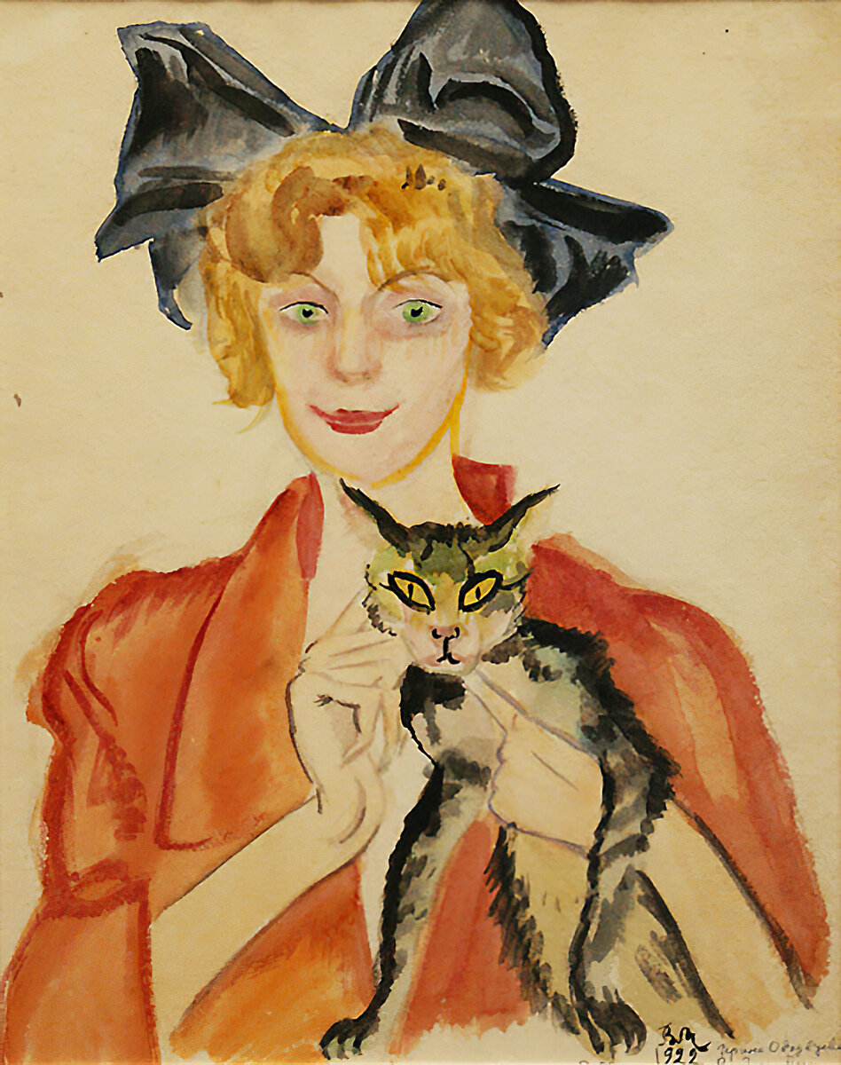 Ирина Одоевцева, 1922 год, художник: Владимир Милашевский
