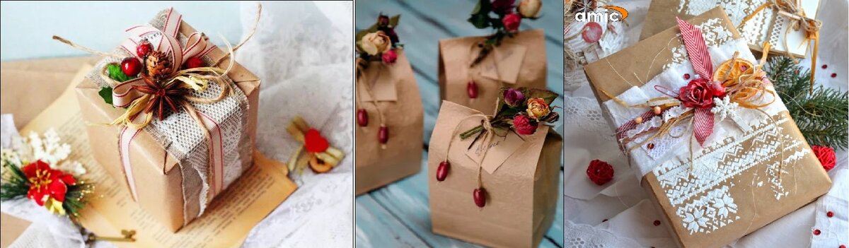 Варианты оформления подарка из интернета