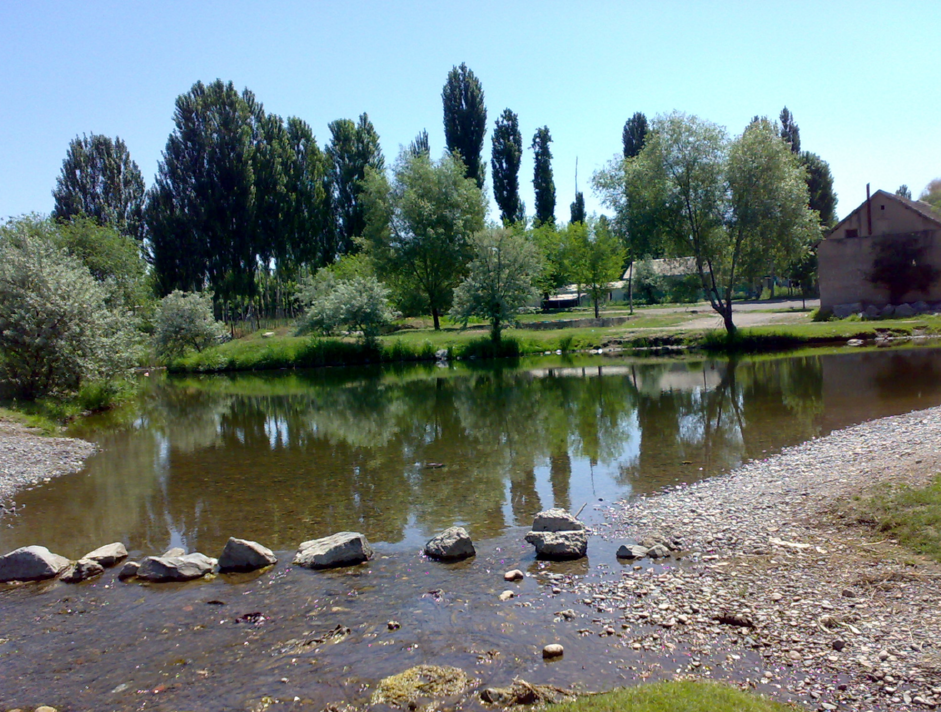 Родное село. Река "Черная речка" у мельницы