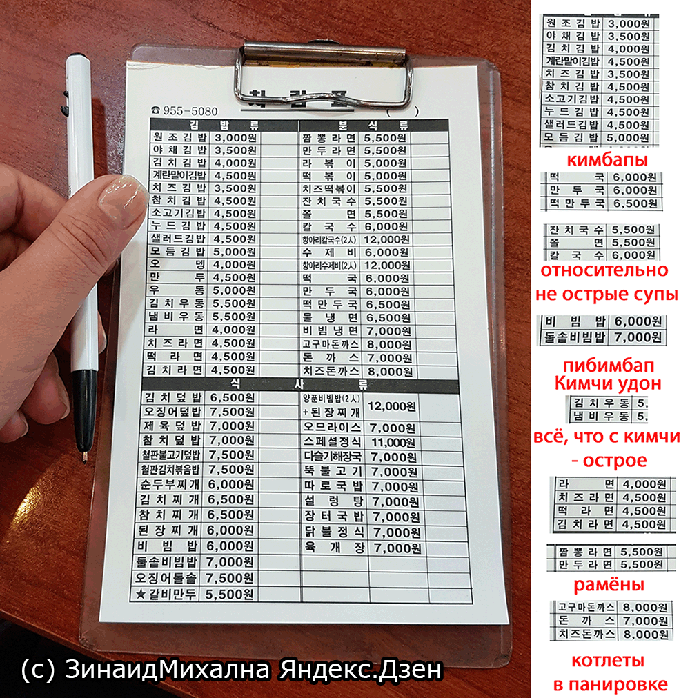 Как не испугаться и достойно заказать еду в корейском ресторане? |  ЗинаидМихална | Дзен