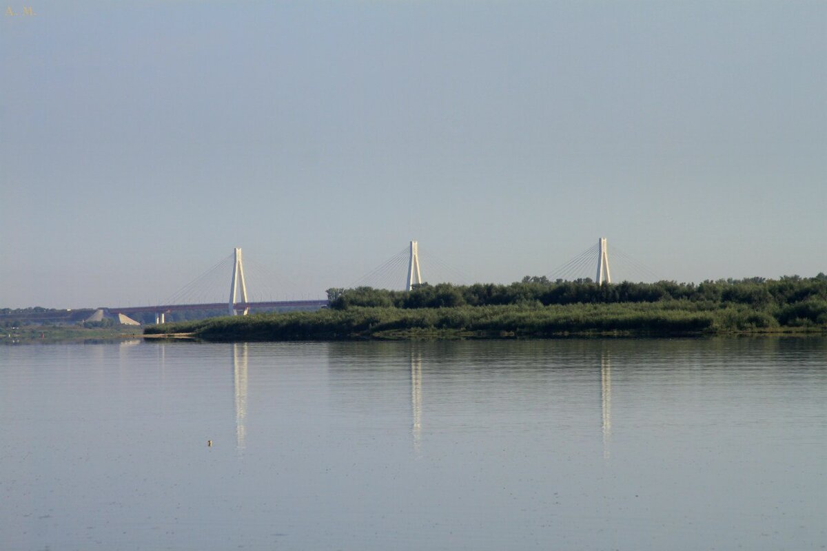 Муромский мост и река Ока, фото август 2016