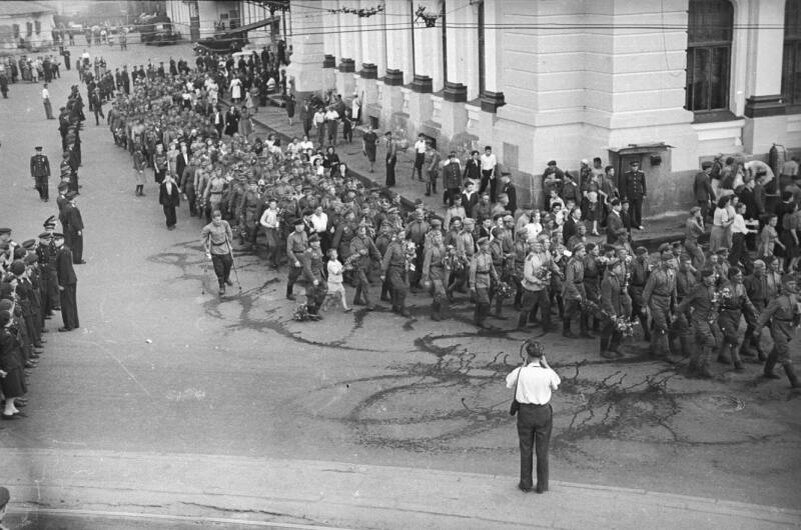 Белорусский вокзал в 1941 году