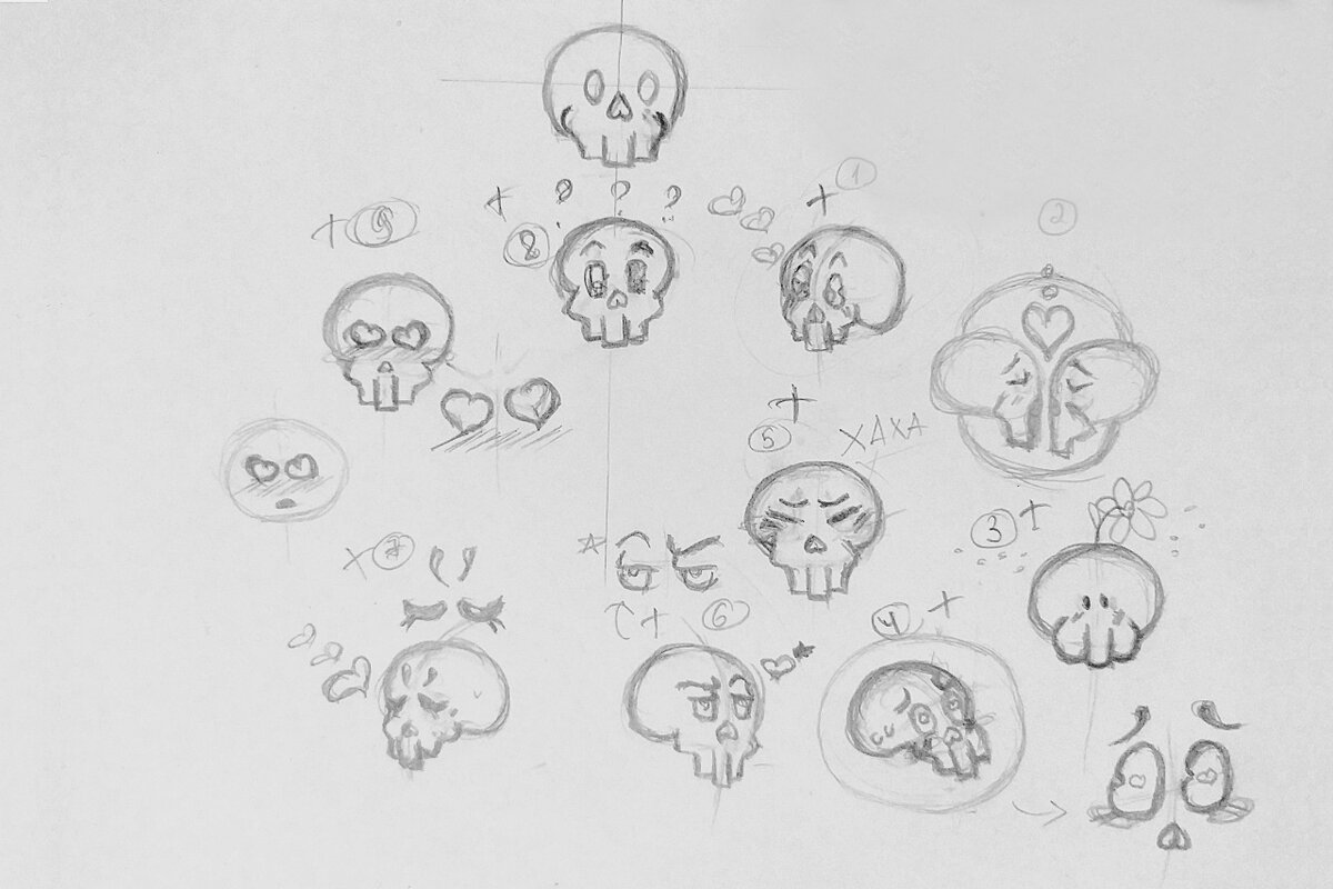 Стадия эскиза для меня всегда быстрый набросок, где не учитывается ничего, кроме общего вида