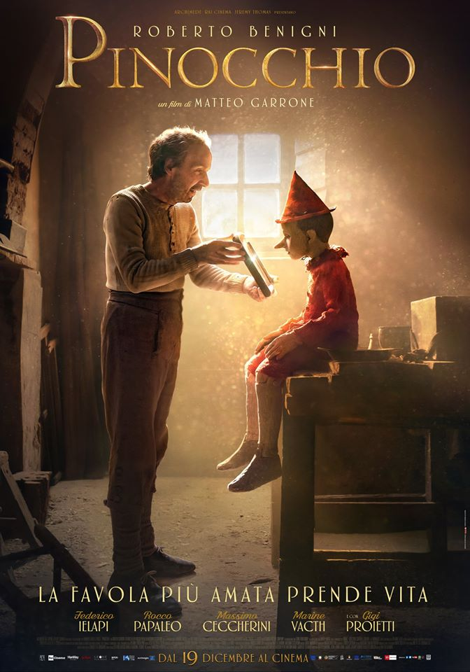 Постер к фильму, взят с IMDb.com. Режиссер: Маттео Гарроне. Оператор: Николай Брюэль. Производство: Apulia Film Commission, Archimede, BPER Banca, Canal+ [fr], Ciné, Direzione Generale Cinema, Fonds Eurimages du Conseil de l'Europe, Le Pacte, Leone Film Group, Rai Cinema, Recorded Picture Company (RPC), Regione Lazio, Regione Toscana. Прокат: Вольга
