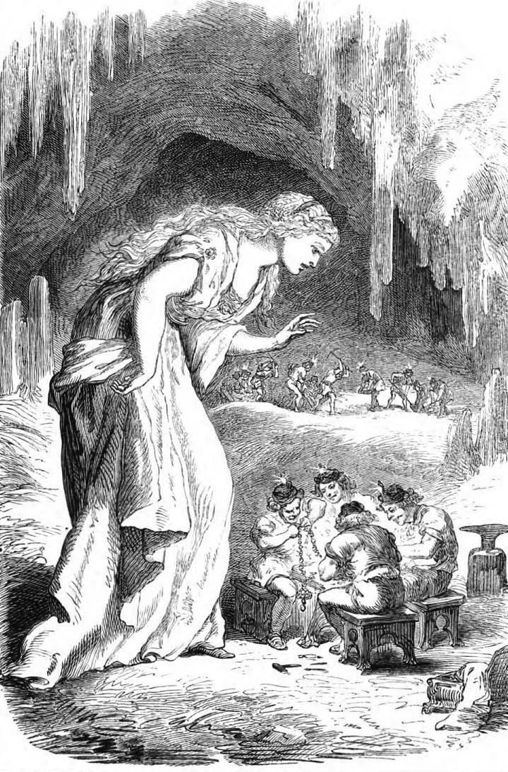 Фрейя в кузнице с гномами.