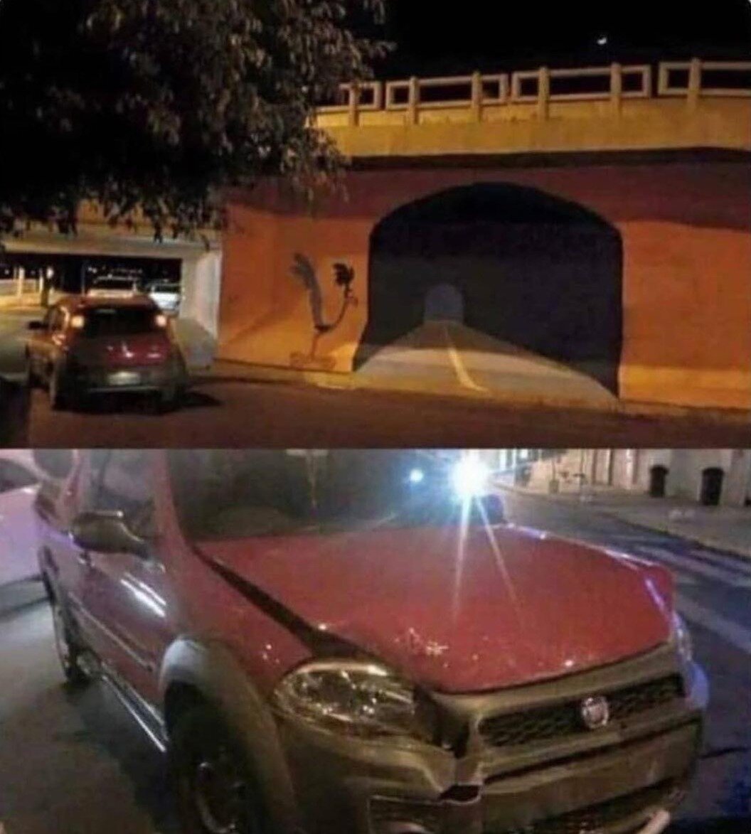 Кто-то нарисовал тоннель.