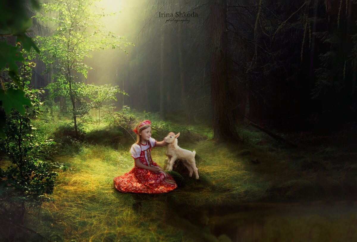 Сказочный фотоарт "Сестрица Аленушка и братец Иванушка"