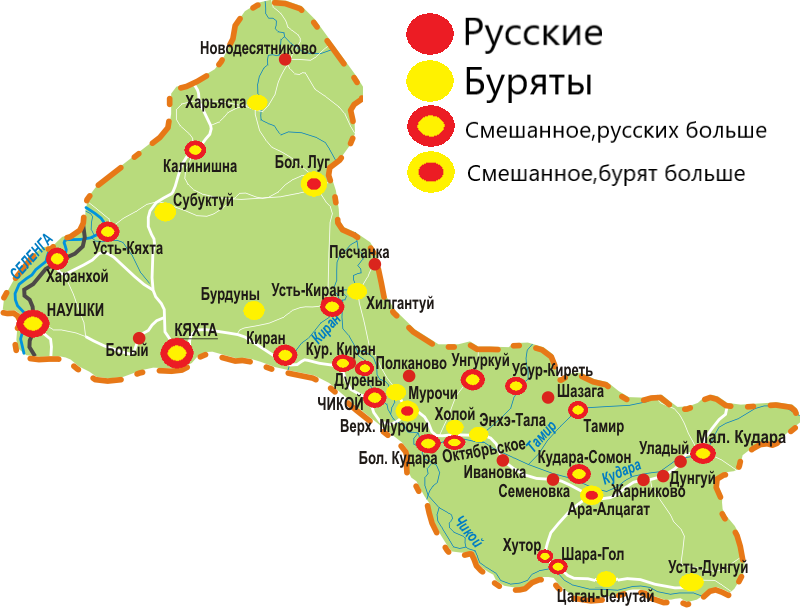 Карта кяхта спутник