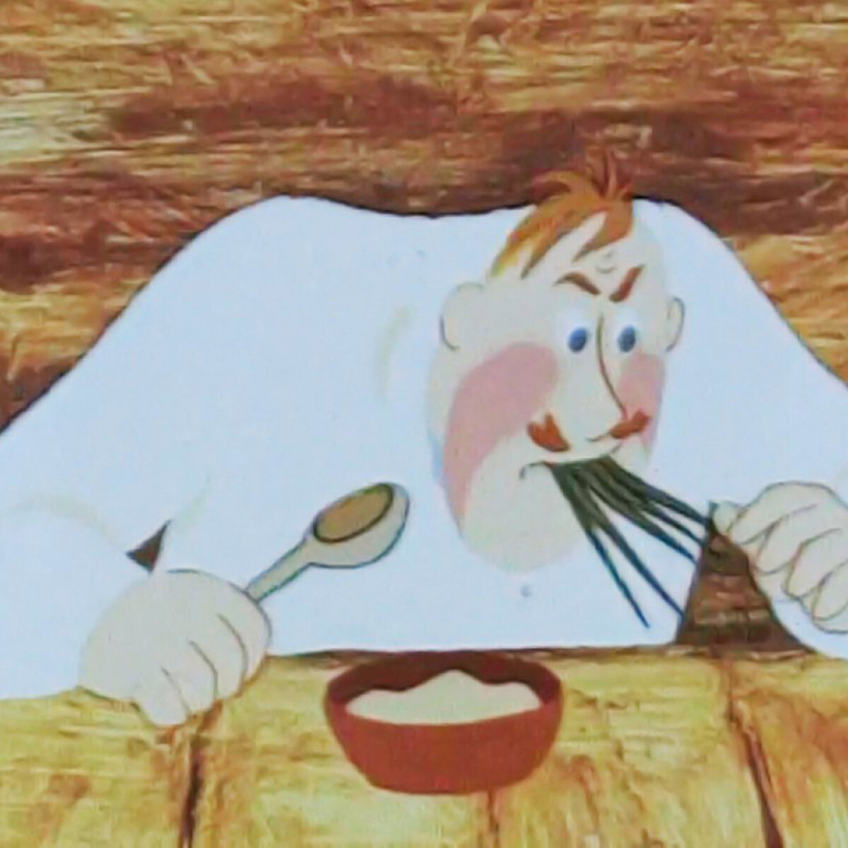 Кадр из мультфильма «Сказка о глупом муже». Студия Союзмультфильм 1986