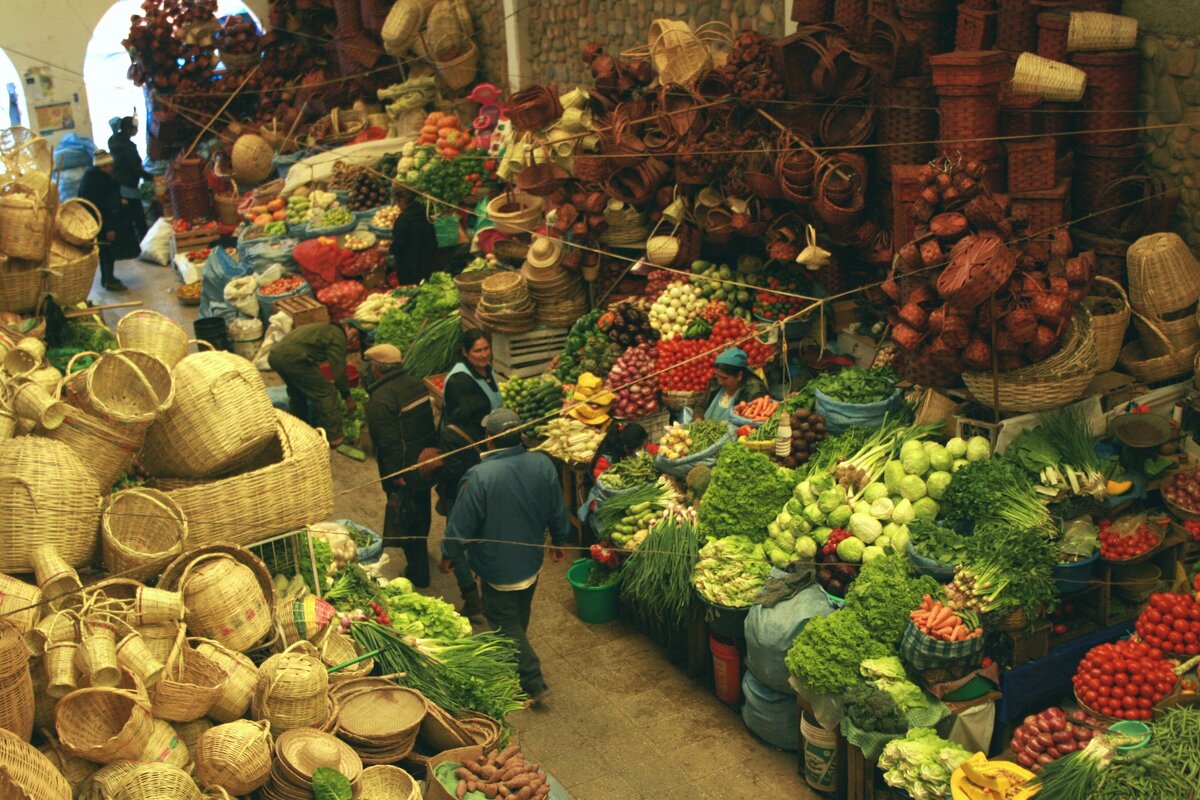 Рынок в Сукре, здесь и далее все фотографии мои.