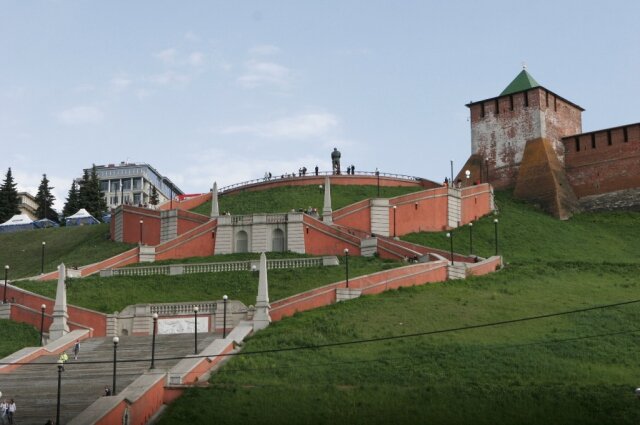 Чкаловская лестница нижний новгород александровский сад фото