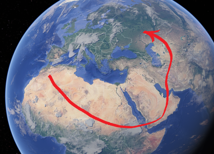 Схема обзорного путешествия вокруг средиземноморья