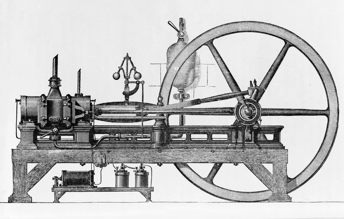 Первый в мире точнейший. Француз Ленуар в 1860 г создал первый двигатель внутреннего сгорания. Двигатель жана Этьена Ленуара.