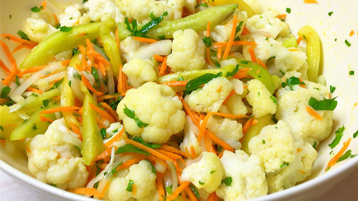 Салат из цветной капусты – супер рецепт Бабушки Эммы
