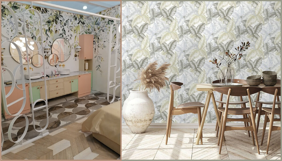 Цвет и размер принта на обоях действительно влияют на помещение, но не так, как многие привыкли думать.