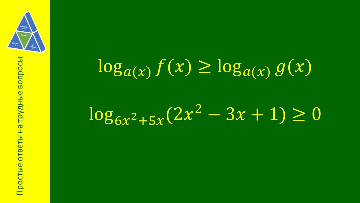 Логарифмическое неравенство с переменным основанием. Разные способы решения