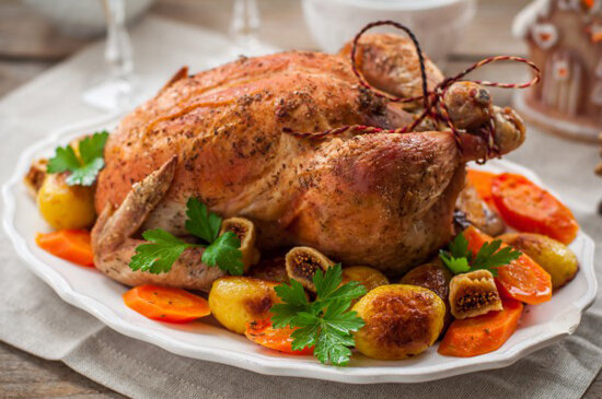 Как приготовить Запеченная курица фаршированная тыквой в духовке просто рецепт пошаговый