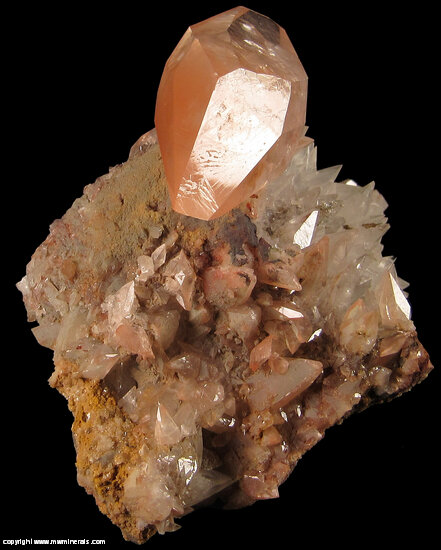 Кристалл Кальцита с гематитовыми включениями