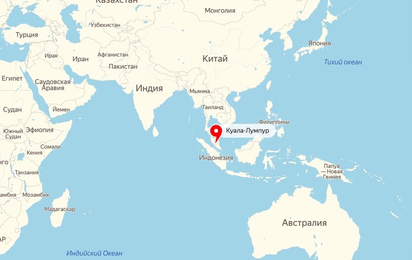 Где находится малайзия карта