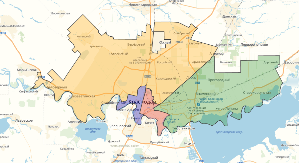 Округи города краснодара. Карта Краснодара округа районы. Карта городского округа Краснодара. Краснодар округа на карте. Карта Краснодара по районам.