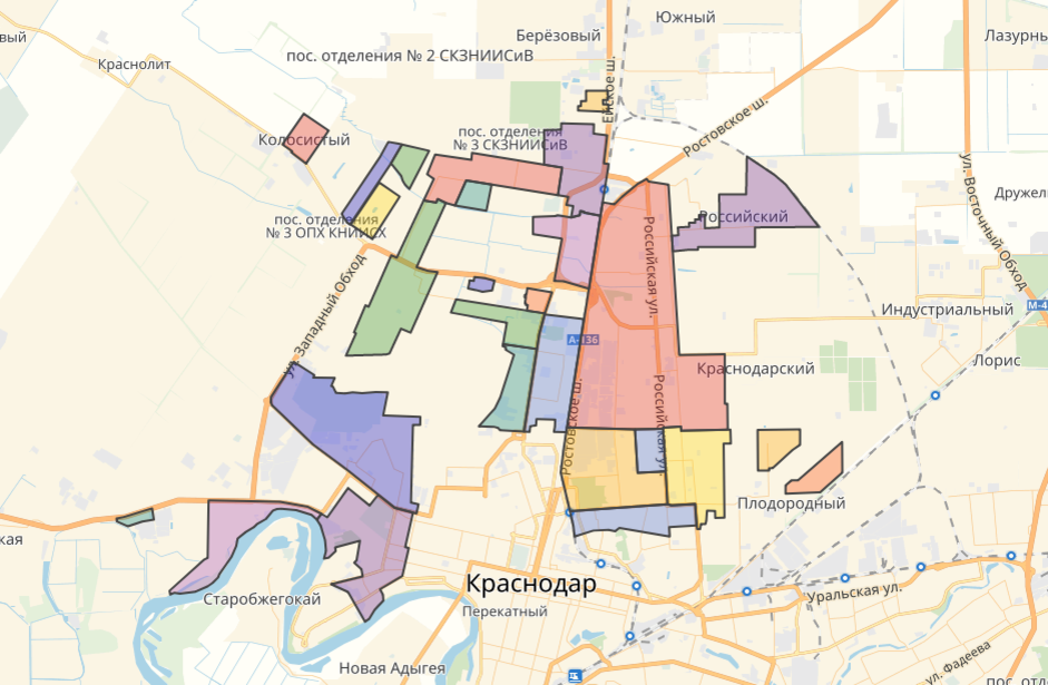Краснодар прикубанский внутригородской округ микрорайон