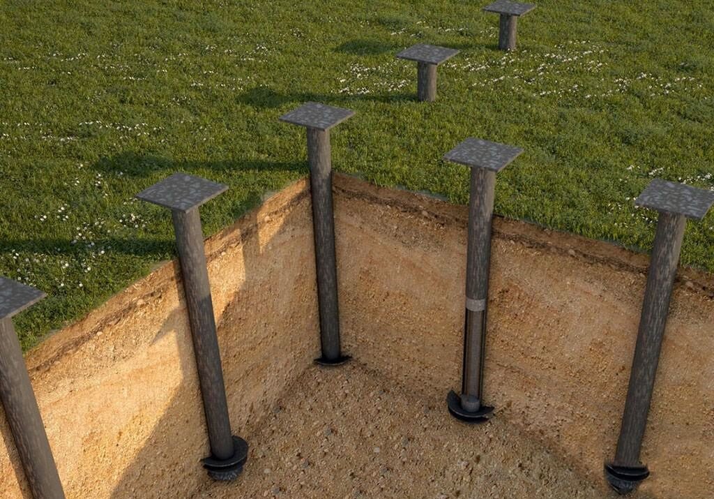 Свайно винтовой фундамент (схема)