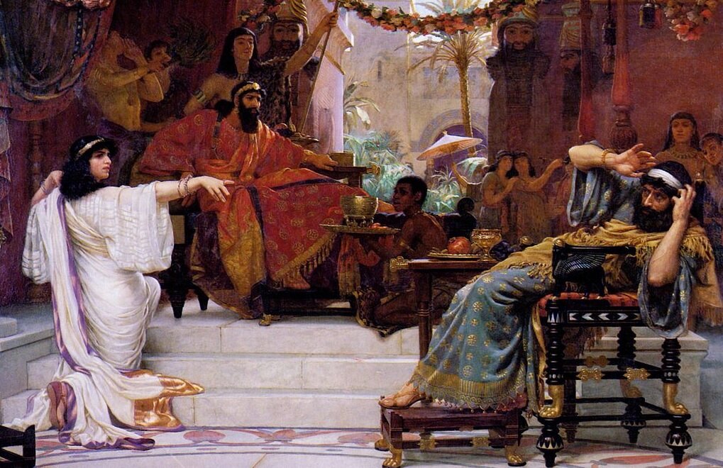 Э. Норманд "Эсфирь разоблачает Хамана"