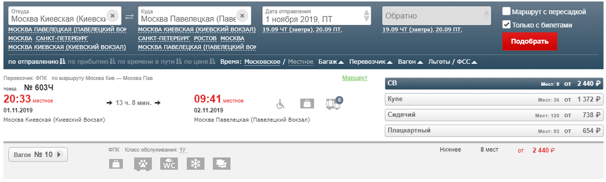 РЖД: 50% билетов на поезд из Москвы в Москву куплено на весь маршрут, но это не гостиница