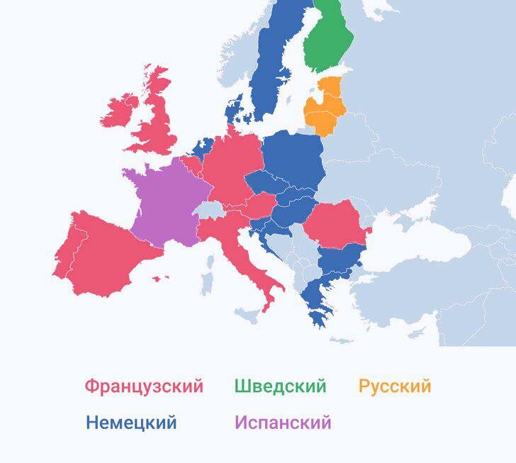 Языки в европе карта