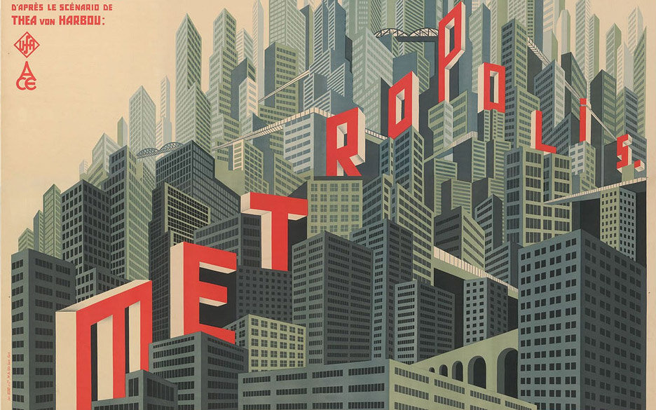 Афиша Бориса Билинскина к фильму 1927 года Метрополис