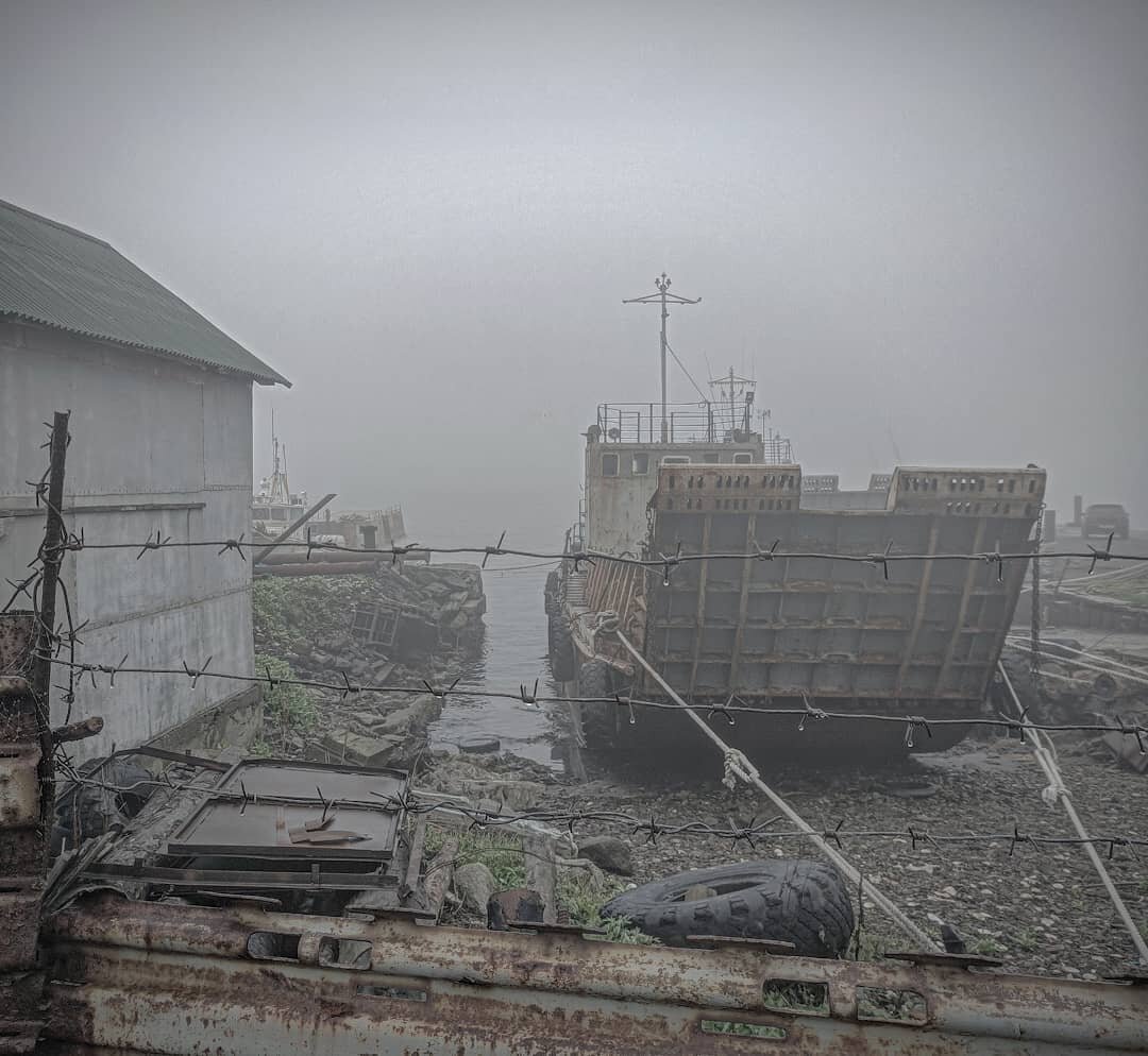 Выгрузка на рыбокомбинате 