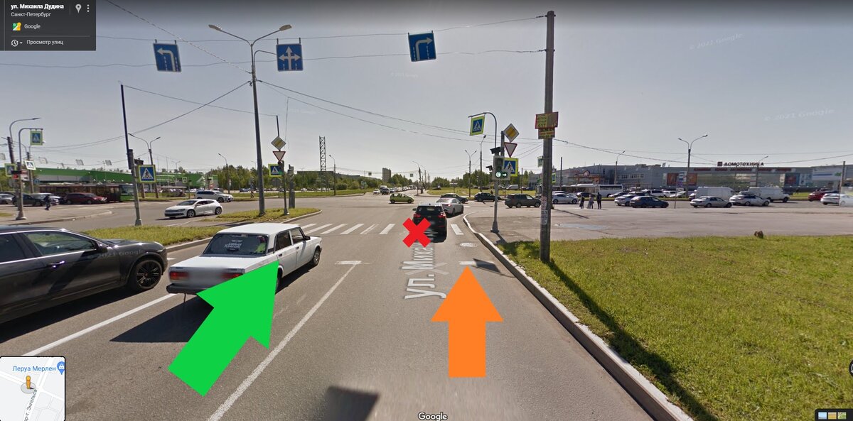 Вид с карт google. Оба ехали по правилам.