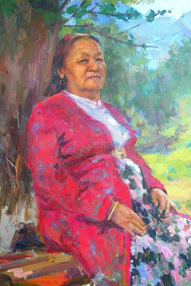 Портрет матери, холст, масло /портрет с натуры/