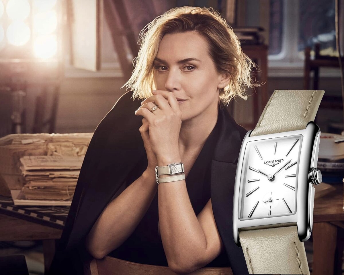 Кейт Уинслет в часах Longines dolce vita