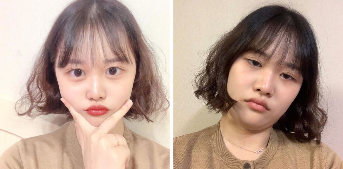 Здесь девушка, кроме макияжа, использовала ещё и несколько фильтров на фото. 