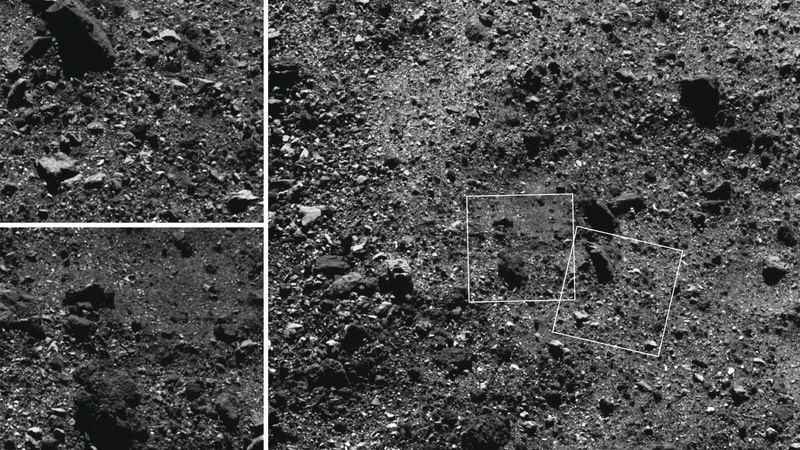 На фото формы, похожие на крушение космического корабля

                                                               Снимки с Осириса-Рекса были получены 25 февраля 2019 года
