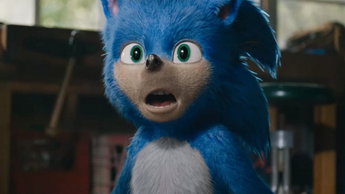 Соник как будто сам удивлен новому дизайну