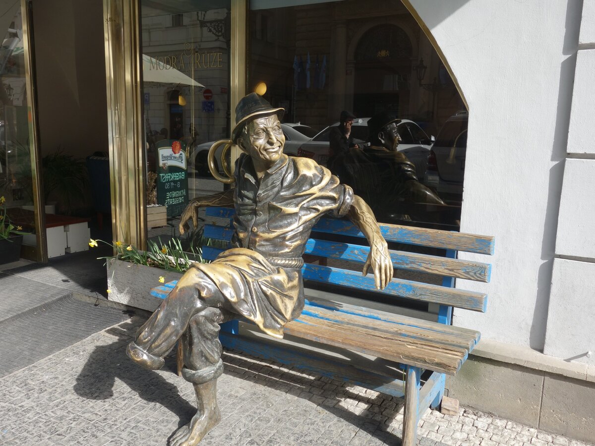 Нищий на Рытиржской ул. (Rytířská ulice)