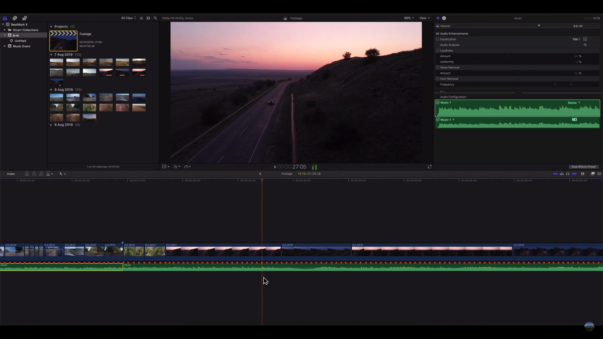 Final cut и Beat Mark X - идеальный монтаж по звуку. Лучше не придумаешь! =)