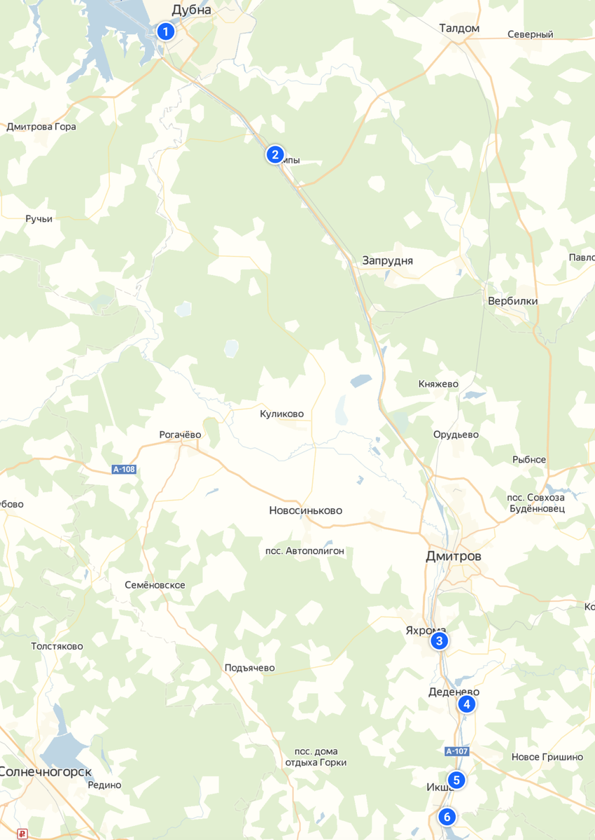 Шлюзовая часть маршрута